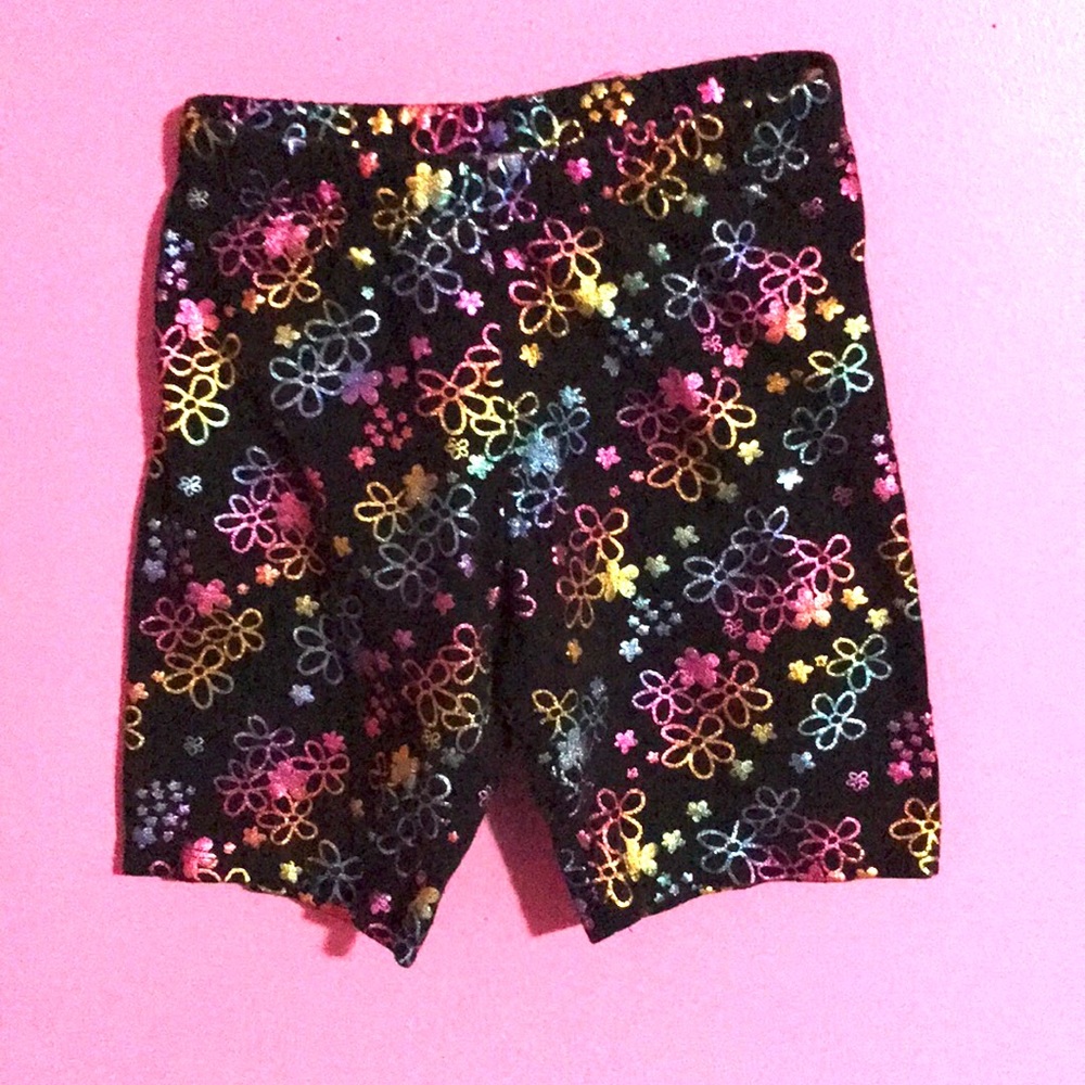 Rainbow Foil Biker Shorts